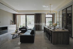 濟(jì)南海爾綠城璽園278平現(xiàn)代風(fēng)格別墅裝修案例 濟(jì)南別墅裝修報價