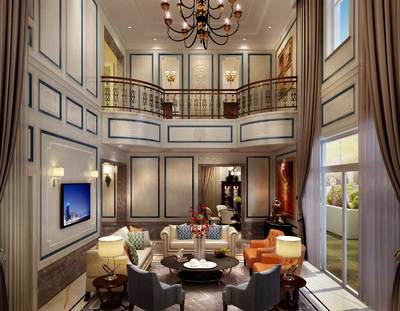 600平豪華、時尚歐式別墅裝修設計效果圖