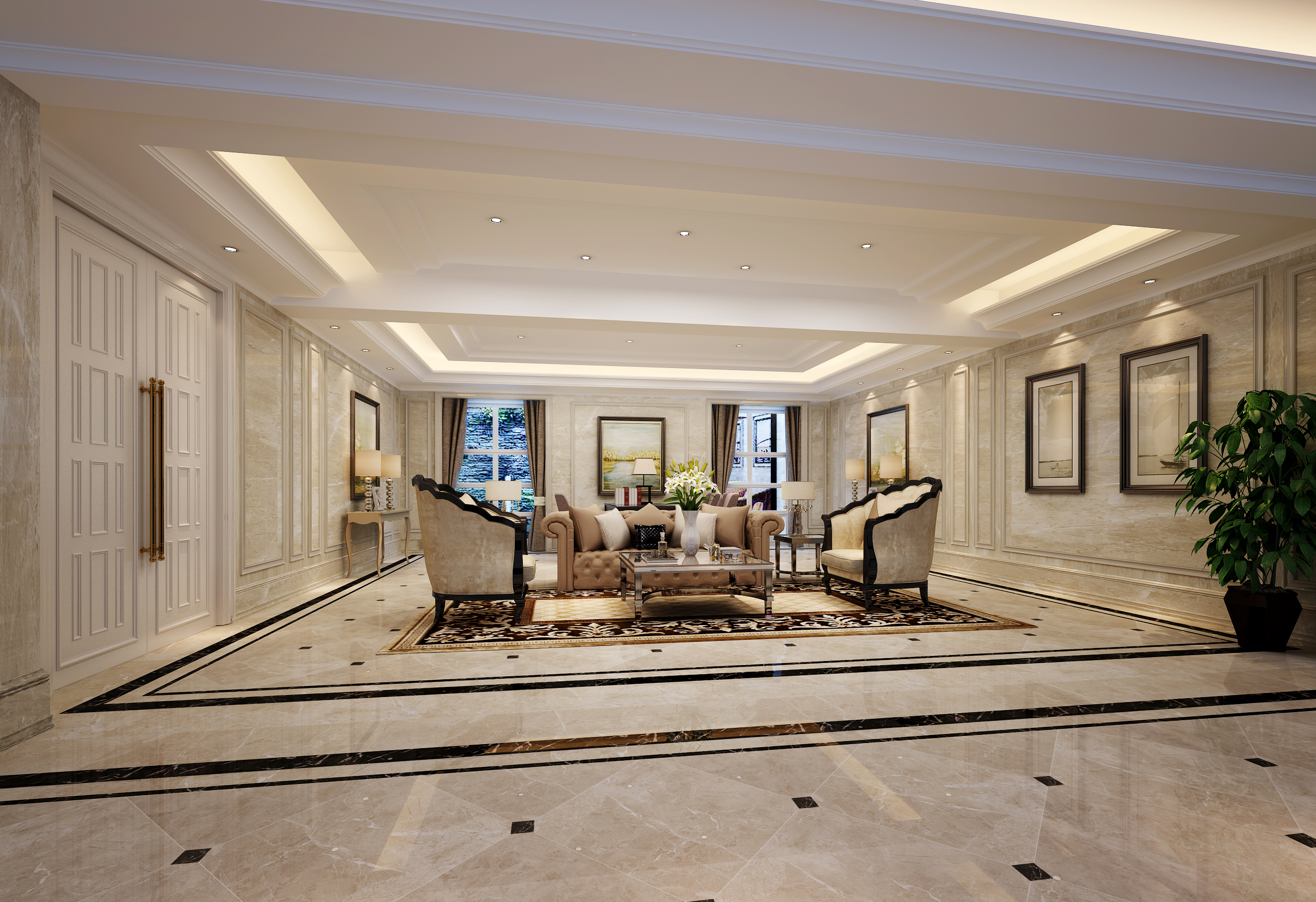 九龍倉國賓一號750平獨棟別墅裝修設計案例