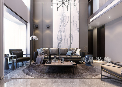 一江弘城復式200現(xiàn)代簡約風格別墅裝修樣板間欣賞|空間|室內(nèi)設(shè)計|美巢裝飾 .