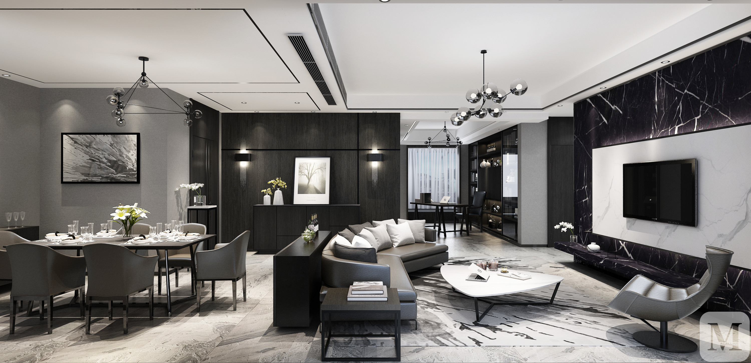 39.7萬219㎡簡約三房裝修綠地別墅后現(xiàn)代風格