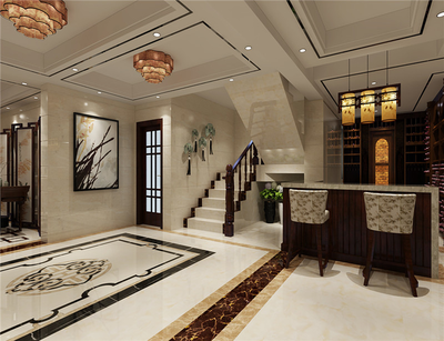 【皖匠裝飾】新中式特有的大氣,內森莊園400平別墅裝修