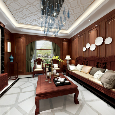 聽藍灣別墅裝修|大學城別墅龍湖聽藍灣裝修案例效果圖|建筑設計|空間/建筑|tiangu - 原創設計作品 