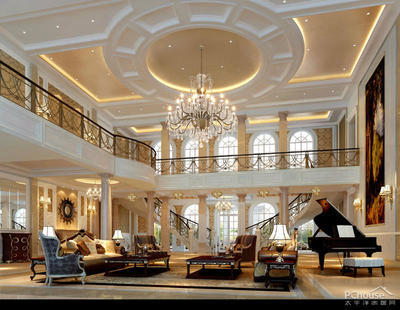 新古典風格別墅臥室背景墻裝修效果圖