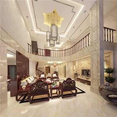 別墅新中式風格裝修樣板房!有中空VS無中空對比
