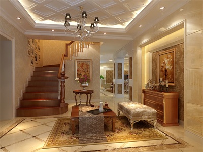 天驕御峰別墅簡歐風格|東莞別墅裝修公司