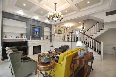 美式別墅300平米60萬-帝景山莊裝修案例