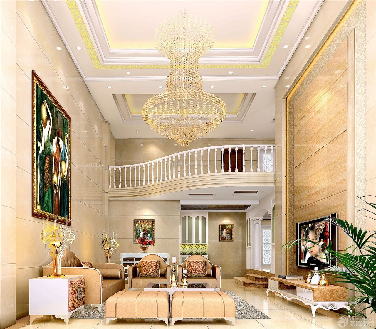 歐式復式樓別墅的優(yōu)雅裝修 效果圖與裝修要點